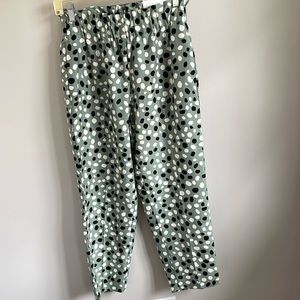 NWT’s Ann Taylor Green Polka Dot High Rise Easy Ankle Pants size SP